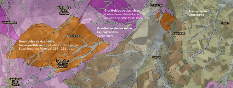 Mapa geológico Rollán - Cabeza de Diego Gómez